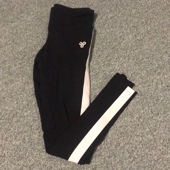 TNA White Striped Leggings - Picture 1 of 3